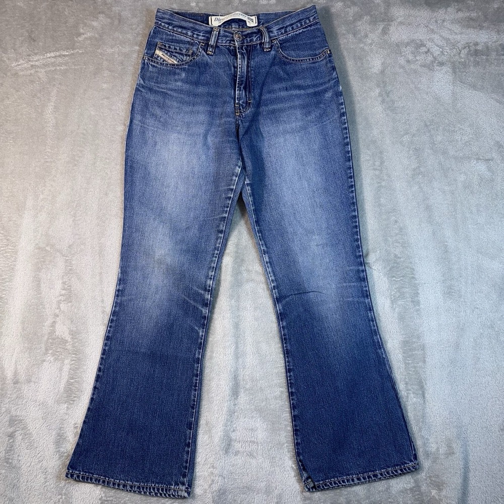 Diesel Industry Jeans Womens 28x28 Blue "Bold" Bootcut Y2K Denim Made In‎ Italy